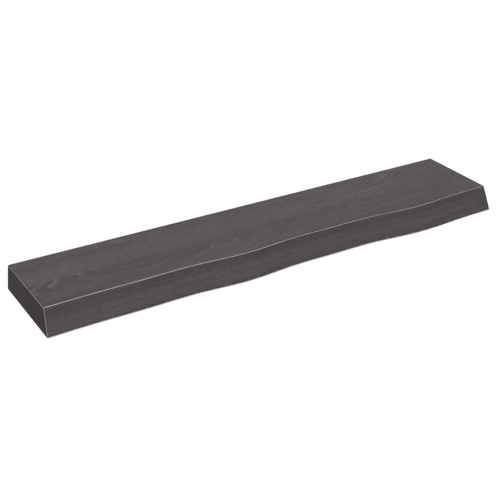 vidaXL Wall Shelf Dark Grey 100x20x6 cm Treated Solid Wood Oak