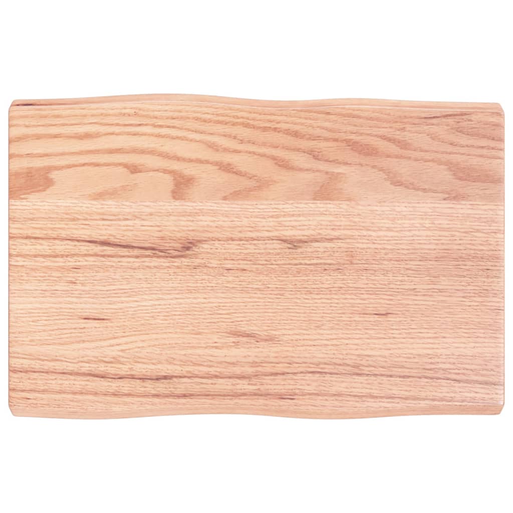 vidaXL Table Top Light Brown 60x40x(2-4) cm Treated Solid Wood Live Edge