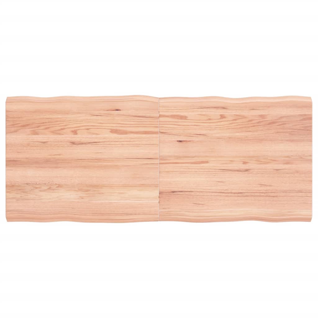 vidaXL Table Top Light Brown 120x50x(2-4)cm Treated Solid Wood Live Edge