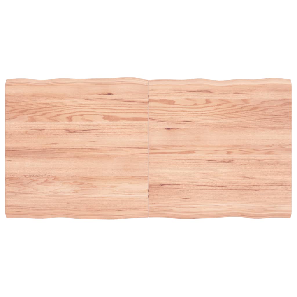 vidaXL Table Top Light Brown 120x60x(2-4)cm Treated Solid Wood Live Edge