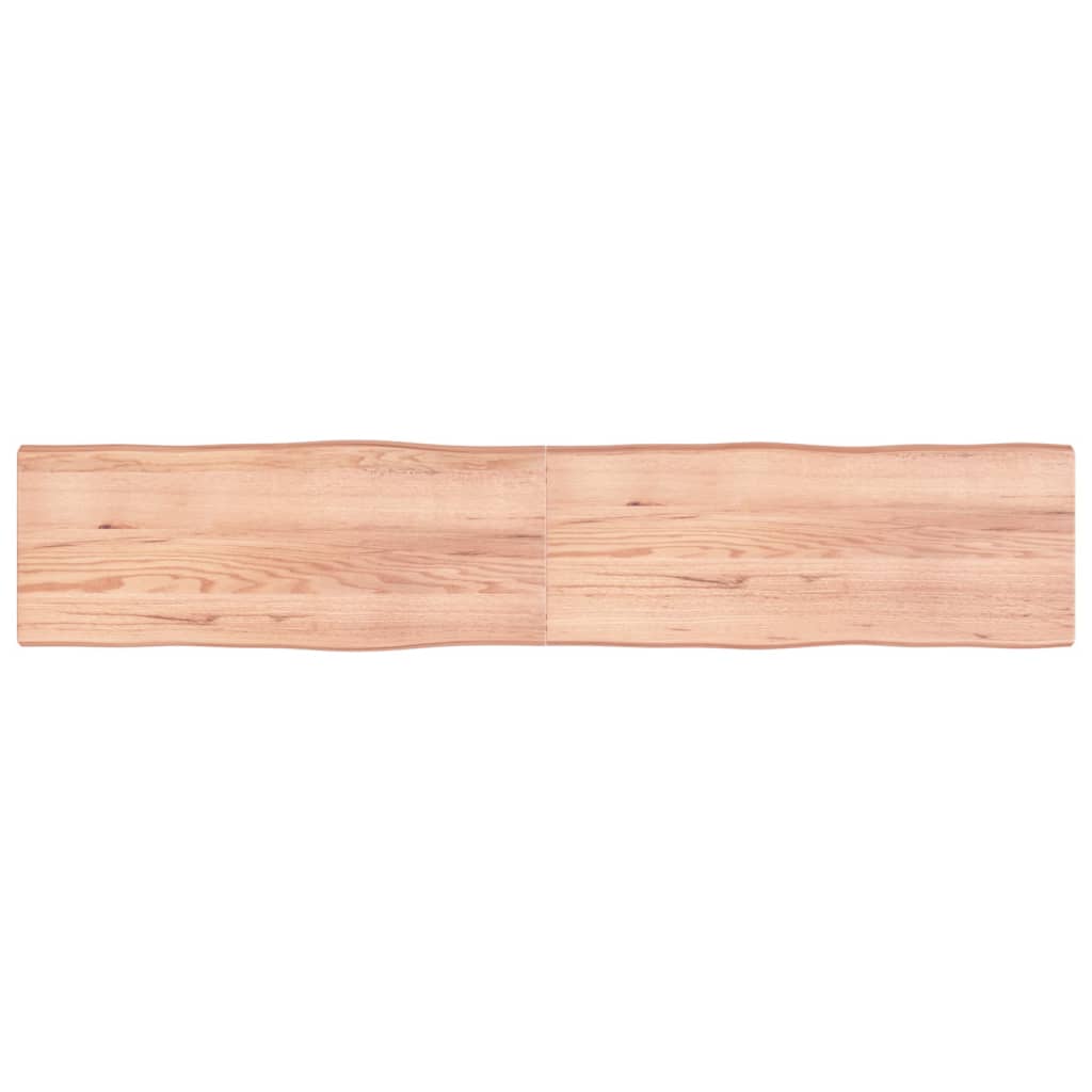vidaXL Table Top Light Brown 200x40x(2-6)cm Treated Solid Wood Live Edge