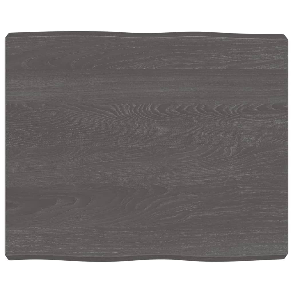vidaXL Table Top Dark Grey 60x50x(2-6) cm Treated Solid Wood Live Edge
