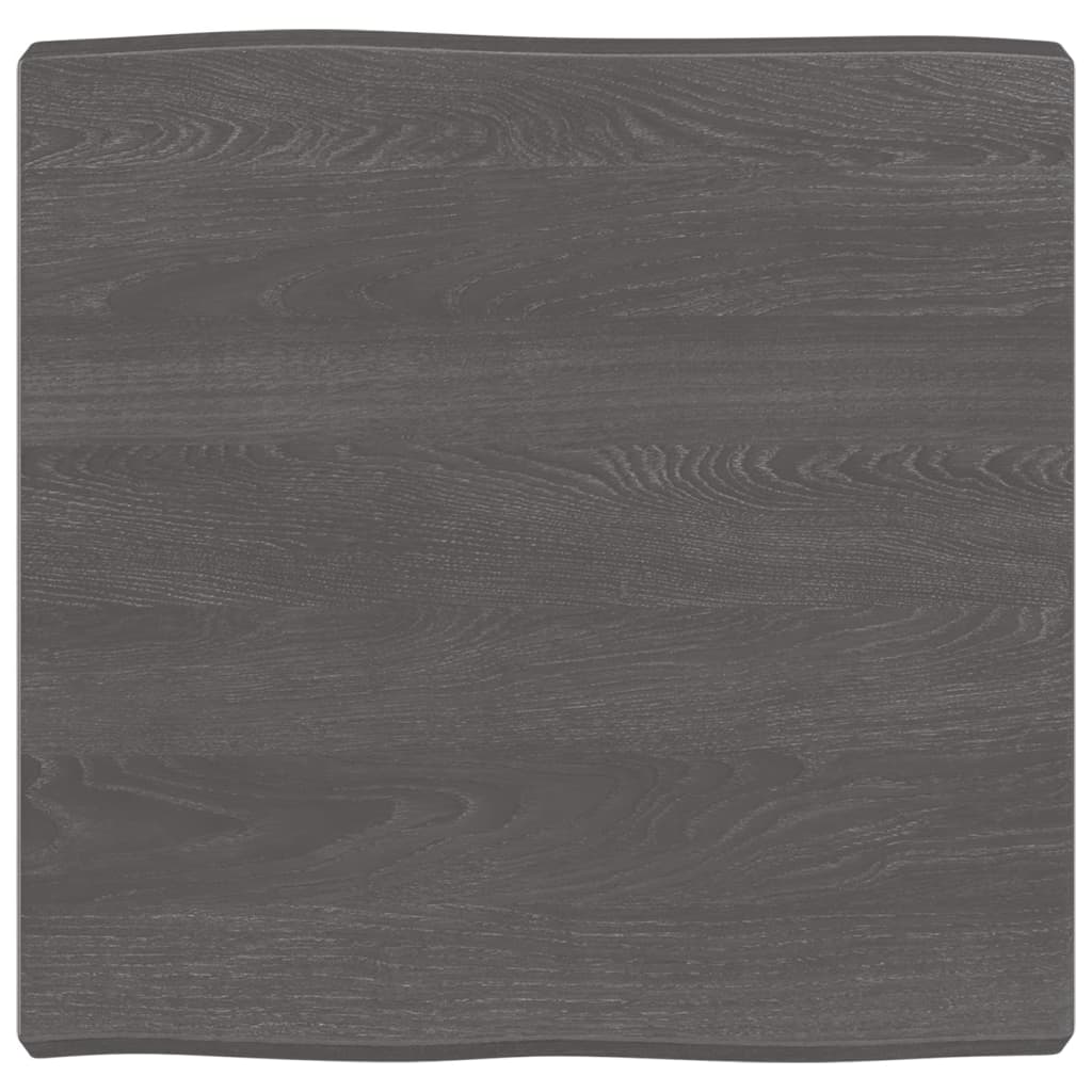 vidaXL Table Top Dark Grey 60x60x(2-6) cm Treated Solid Wood Live Edge