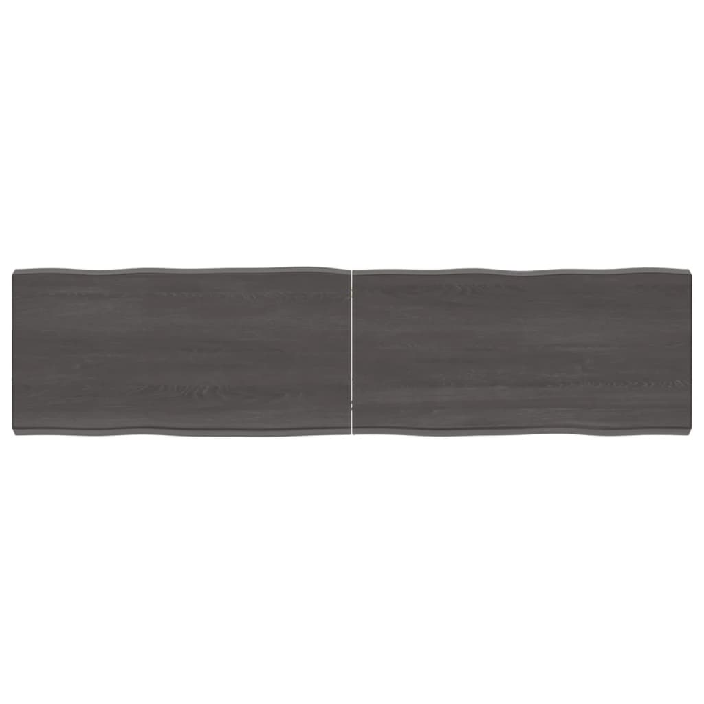 vidaXL Table Top Dark Grey 160x40x(2-6) cm Treated Solid Wood Live Edge