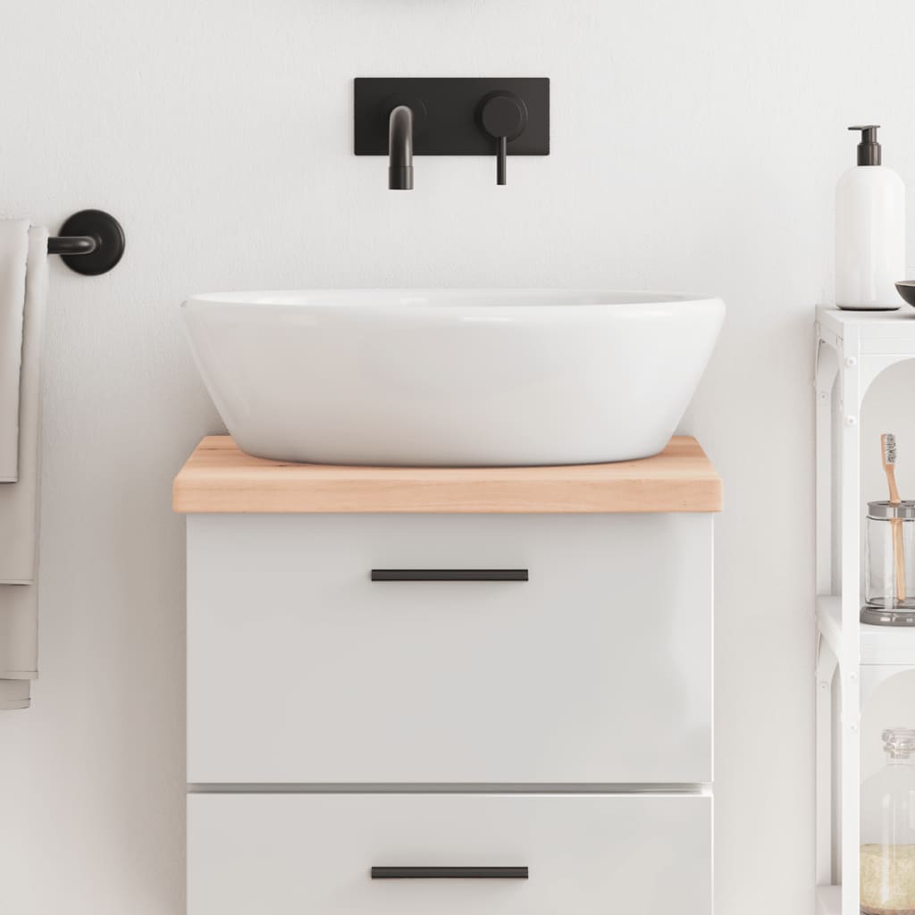 vidaXL Bathroom Countertop 40x50x(2-4) cm Untreated Solid Wood
