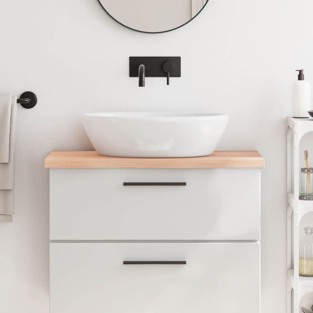 vidaXL Bathroom Countertop 80x30x(2-4) cm Untreated Solid Wood