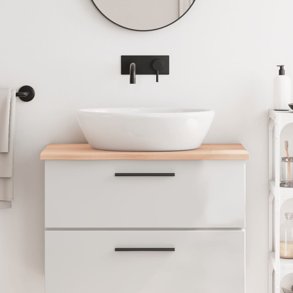 vidaXL Bathroom Countertop 80x50x2 cm Untreated Solid Wood