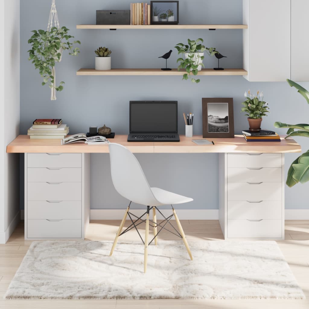 vidaXL Table Top 220x40x(2-6) cm Untreated Solid Wood Oak