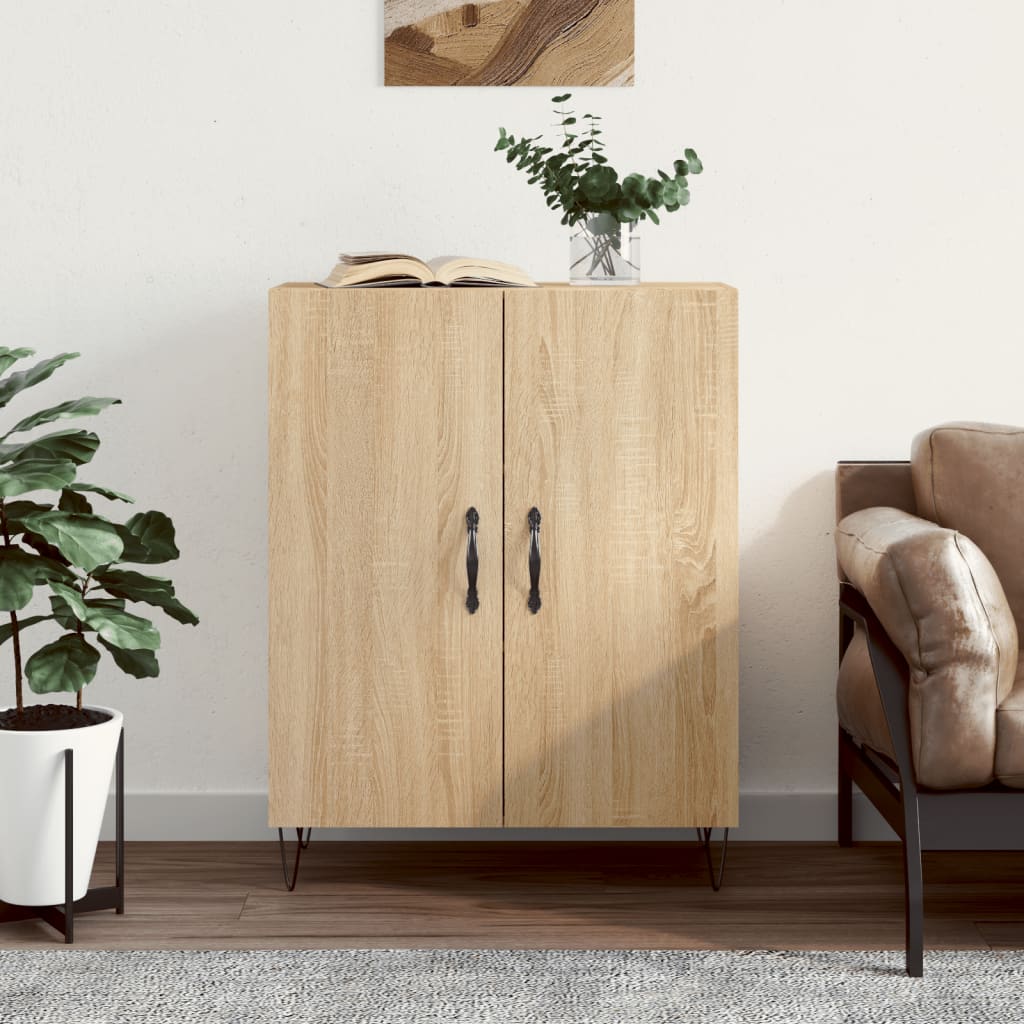 vidaXL Sideboard Sonoma Oak 69.5x34x90 cm Engineered Wood