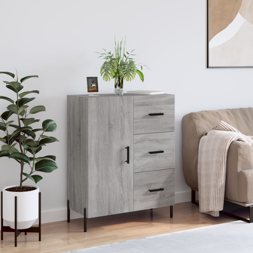 vidaXL Sideboard Grey Sonoma 69.5x34x90 cm Engineered Wood
