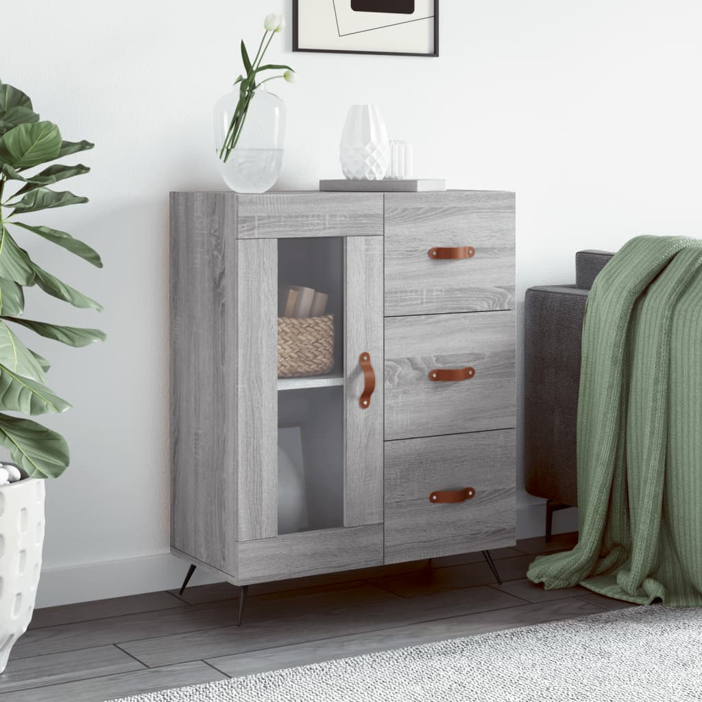 vidaXL Sideboard Grey Sonoma 69.5x34x90 cm Engineered Wood