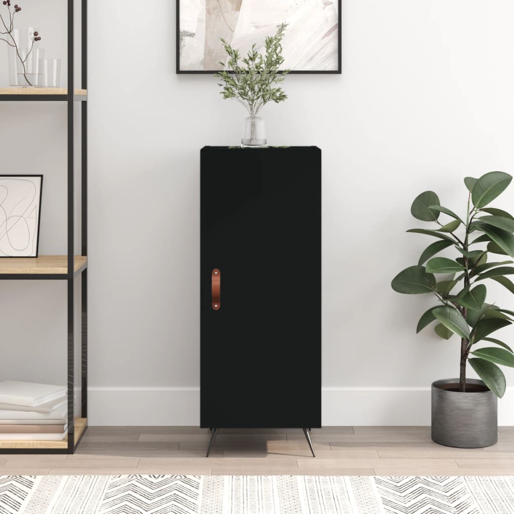 vidaXL Sideboard Black 34.5x34x90 cm Engineered Wood