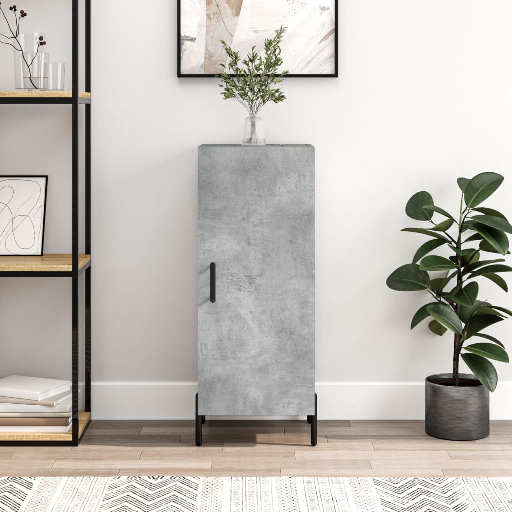 vidaXL Sideboard Concrete Grey 34.5x34x90 cm Engineered Wood