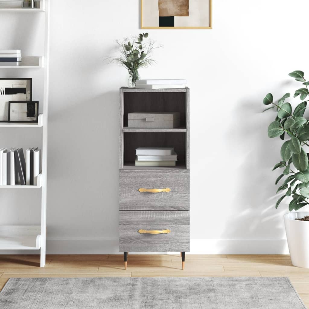 vidaXL Sideboard Grey Sonoma 34.5x34x90 cm Engineered Wood