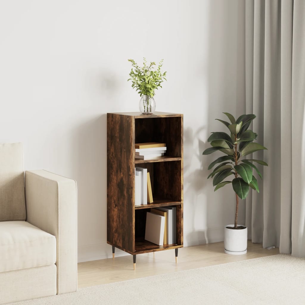 vidaXL Sideboard Smoked Oak 34.5x32.5x90 cm Engineered Wood