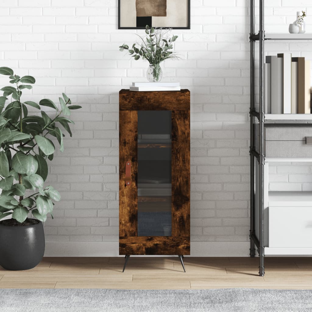 vidaXL Sideboard Smoked Oak 34.5x34x90 cm Engineered Wood