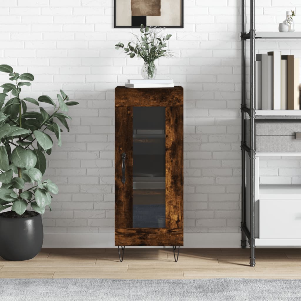 vidaXL Sideboard Smoked Oak 34.5x34x90 cm Engineered Wood