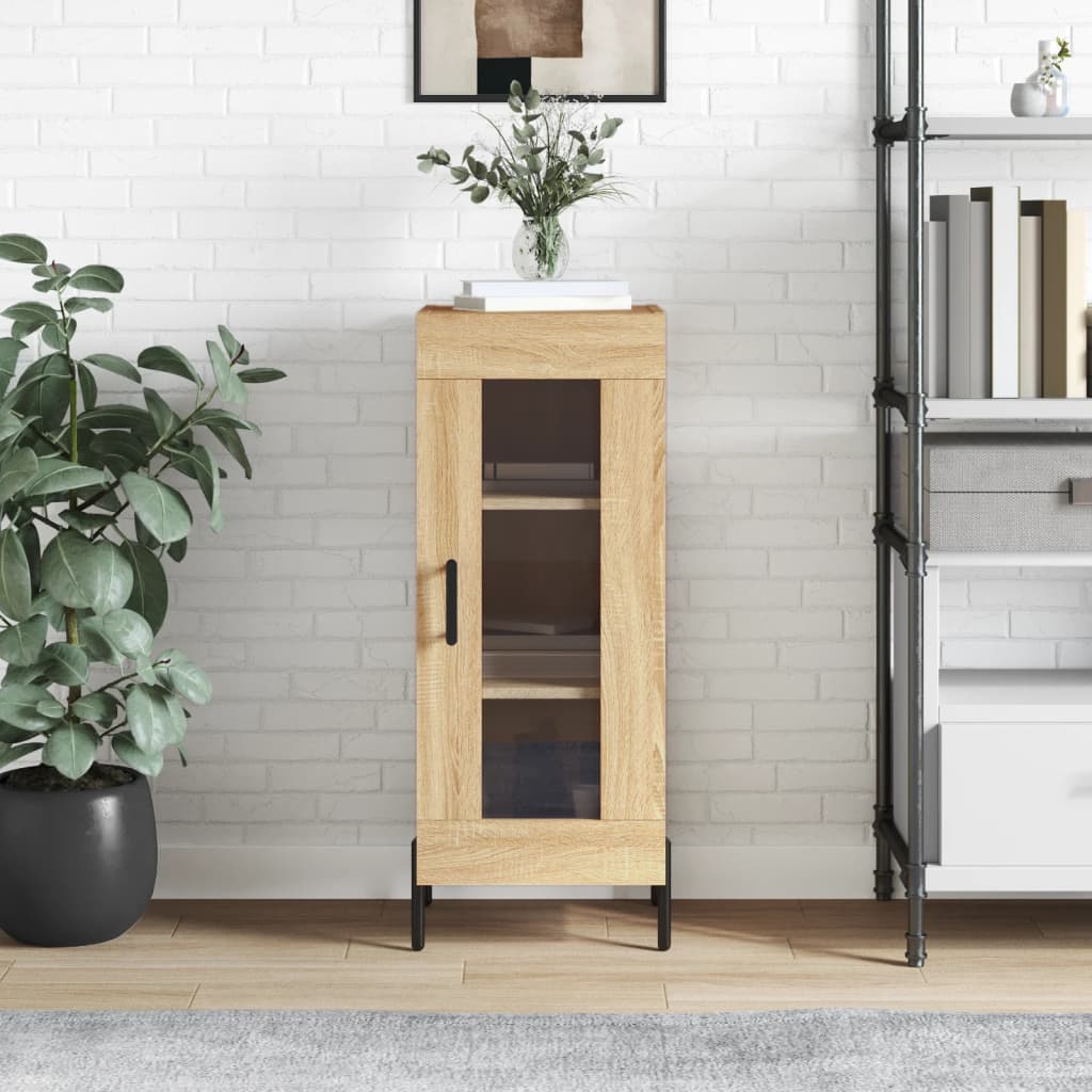 vidaXL Sideboard Sonoma Oak 34.5x34x90 cm Engineered Wood