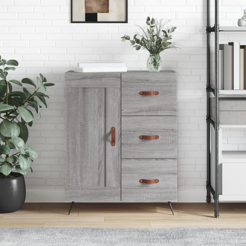 vidaXL Sideboard Grey Sonoma 69.5x34x90 cm Engineered Wood