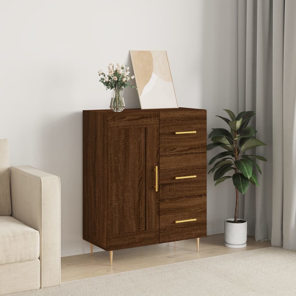 vidaXL Sideboard Brown Oak 69.5x34x90 cm Engineered Wood