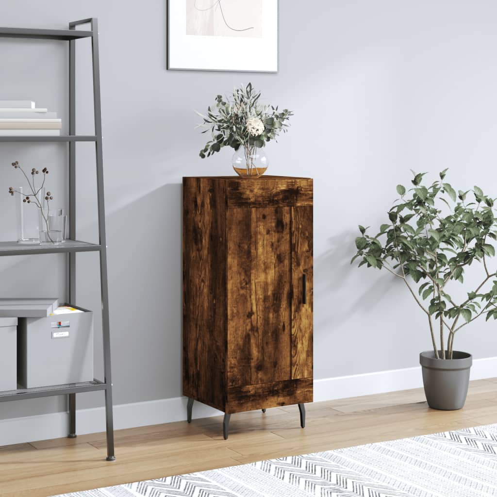 vidaXL Sideboard Smoked Oak 34.5x34x90 cm Engineered Wood