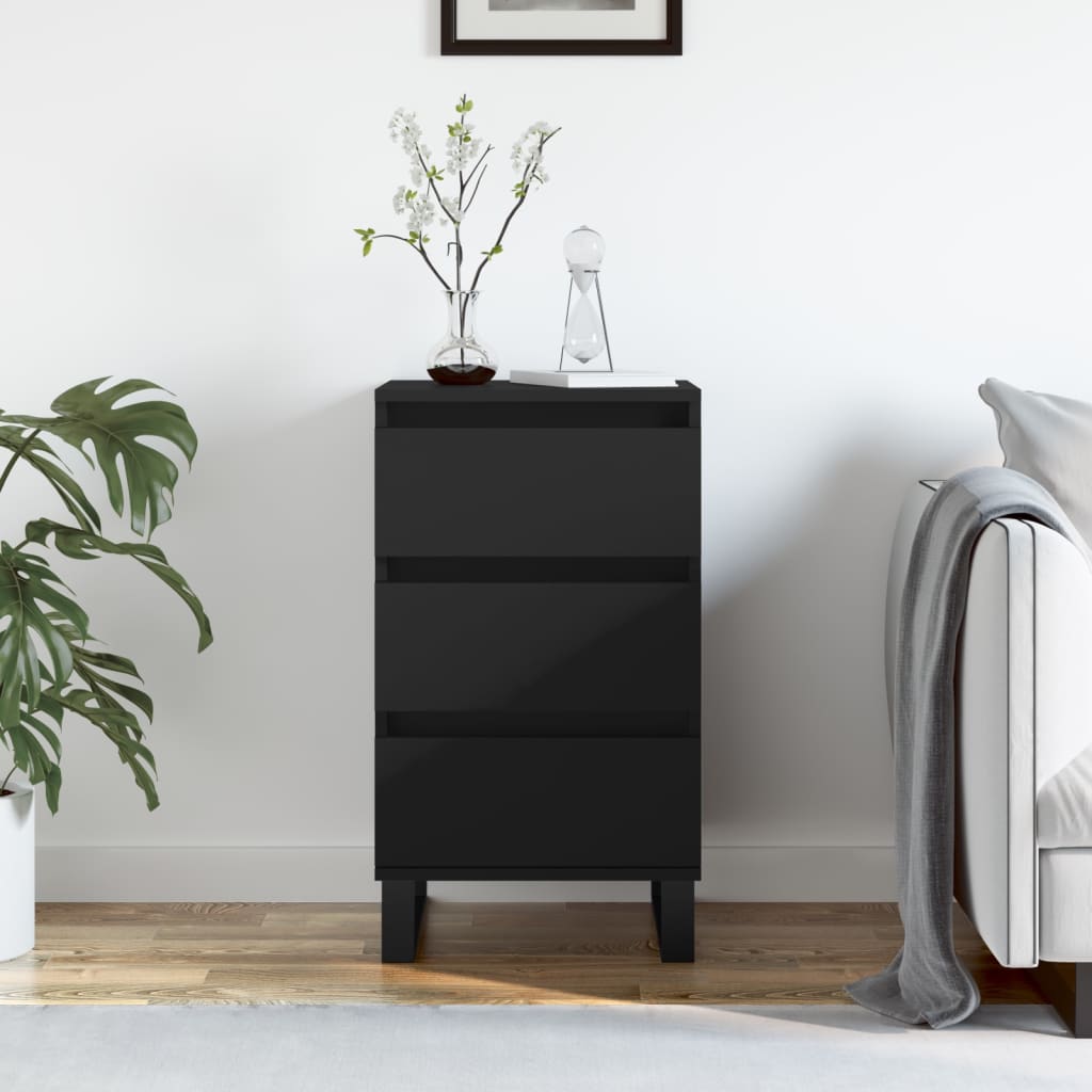 vidaXL Sideboard Black 40x35x70 cm Engineered Wood