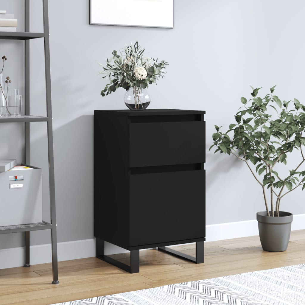 vidaXL Sideboard Black 40x35x70 cm Engineered Wood