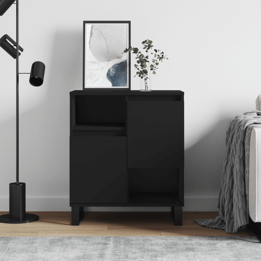 vidaXL Sideboard Black 60x35x70 cm Engineered Wood