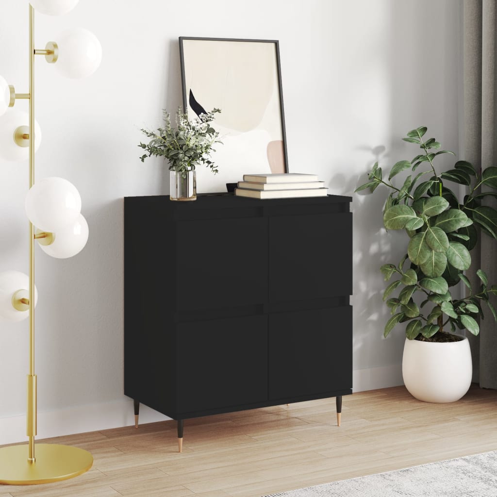 vidaXL Sideboard Black 60x35x70 cm Engineered Wood