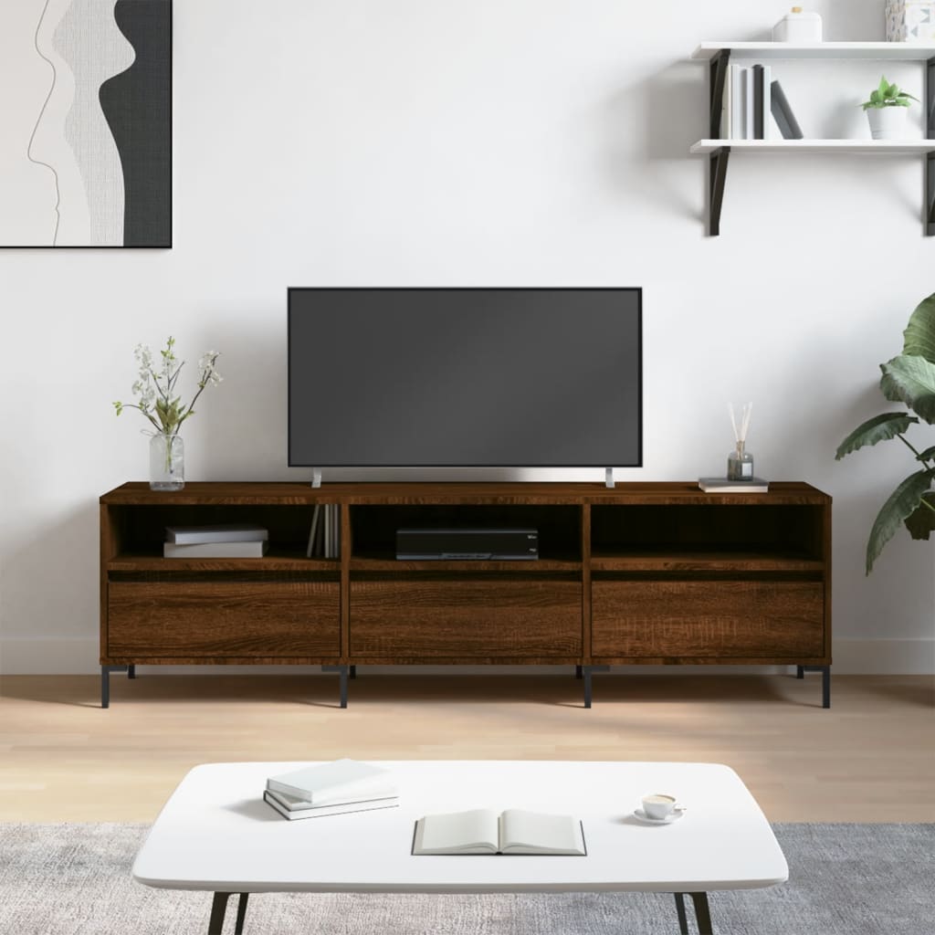 vidaXL TV Cabinet Brown Oak 150x30x44.5 cm Engineered Wood