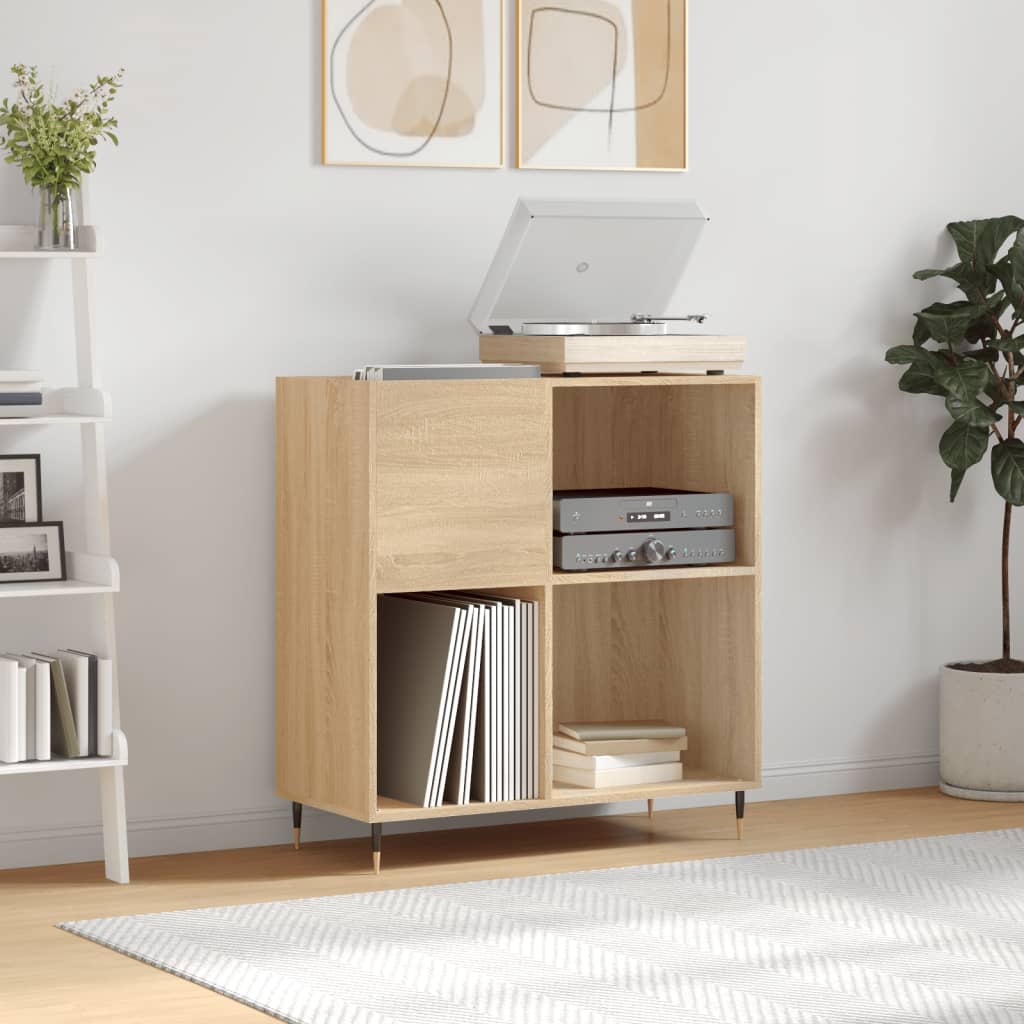 vidaXL Record Cabinet Sonoma Oak 84.5x38x89 cm Engineered Wood