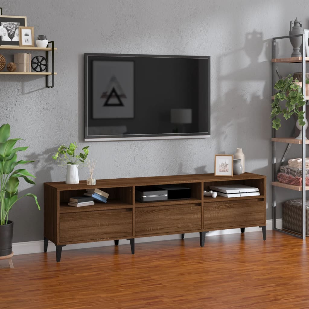 vidaXL TV Cabinet Brown Oak 150x30x44.5 cm Engineered Wood