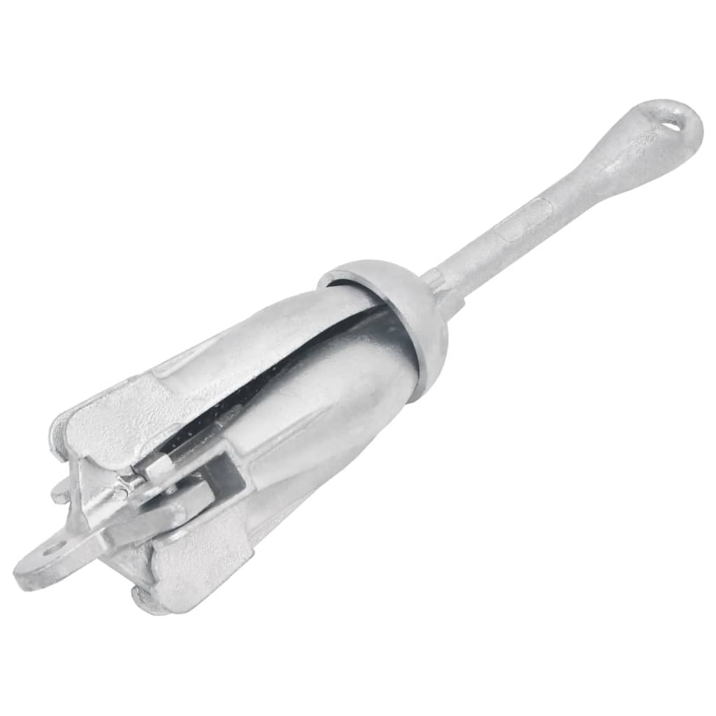 vidaXL Folding Anchor Silver 8 kg Malleable Iron