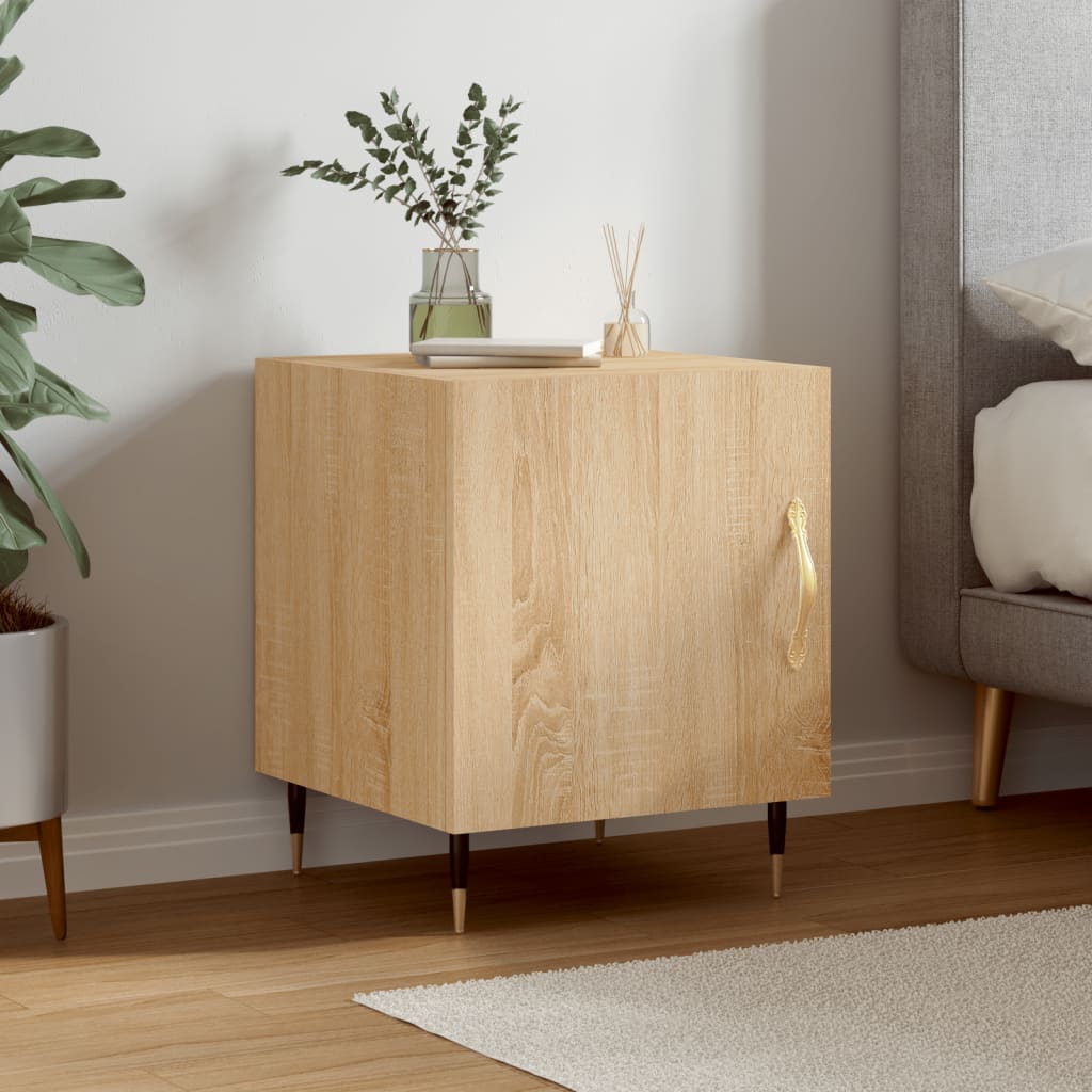 vidaXL Bedside Cabinet Sonoma Oak 40x40x50 cm Engineered Wood