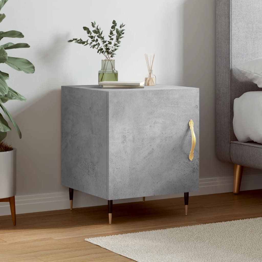 vidaXL Bedside Cabinet Concrete Grey 40x40x50 cm Engineered Wood