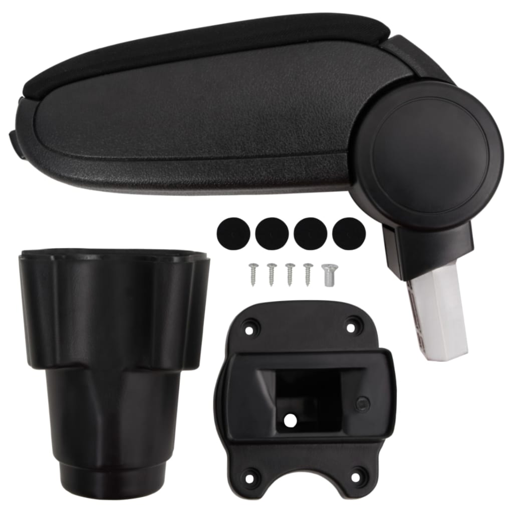 vidaXL Car Armrest Black 12x33x(34-50) cm ABS