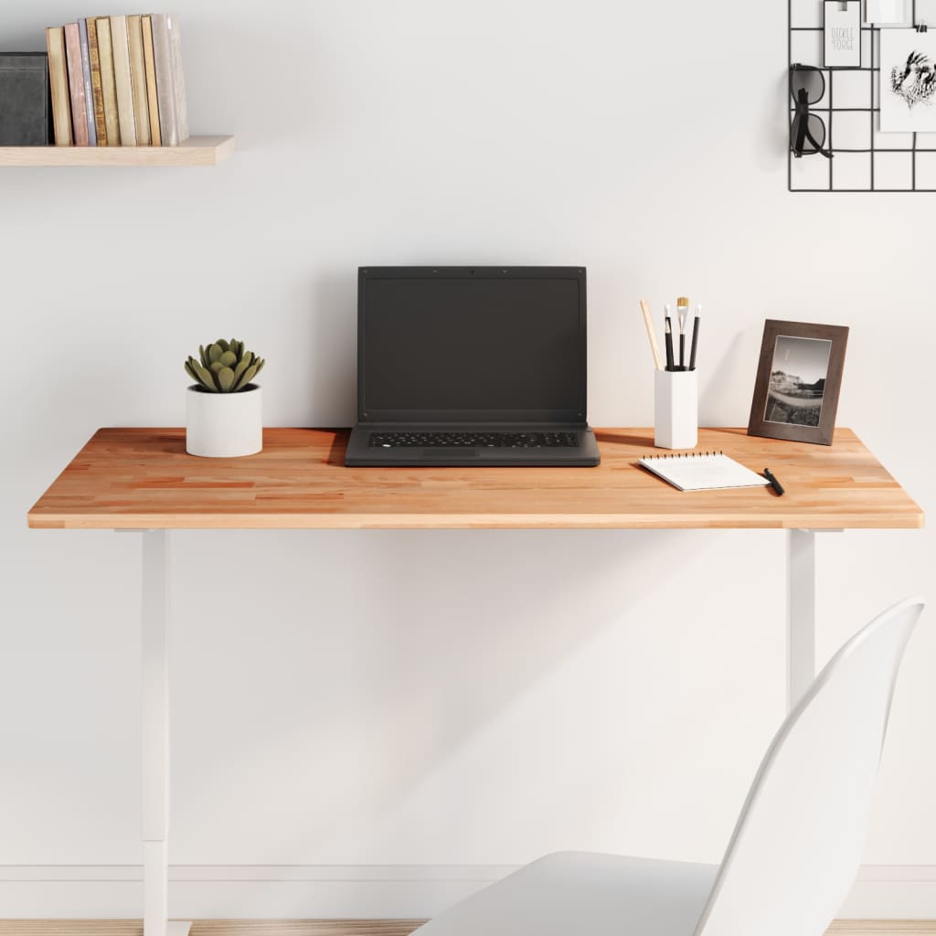 vidaXL Table Top 100x50x1.5 cm Rectangular Solid Wood Beech