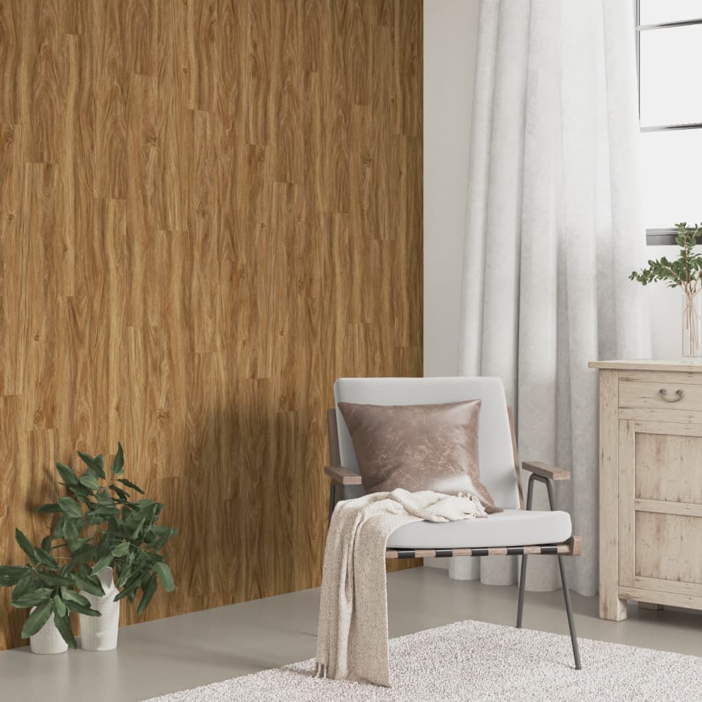 vidaXL Wall Panels Wood Look Brown PVC 4.12 må_