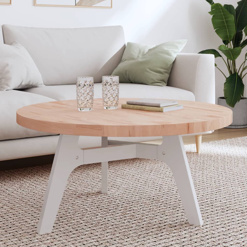 vidaXL Table Top Ì÷90x4 cm Round Solid Wood Beech