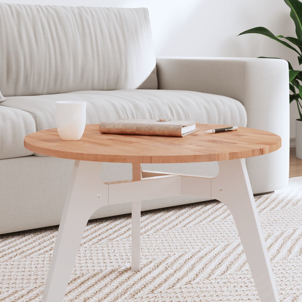 vidaXL Table Top Ì÷60x1.5 cm Round Solid Wood Beech