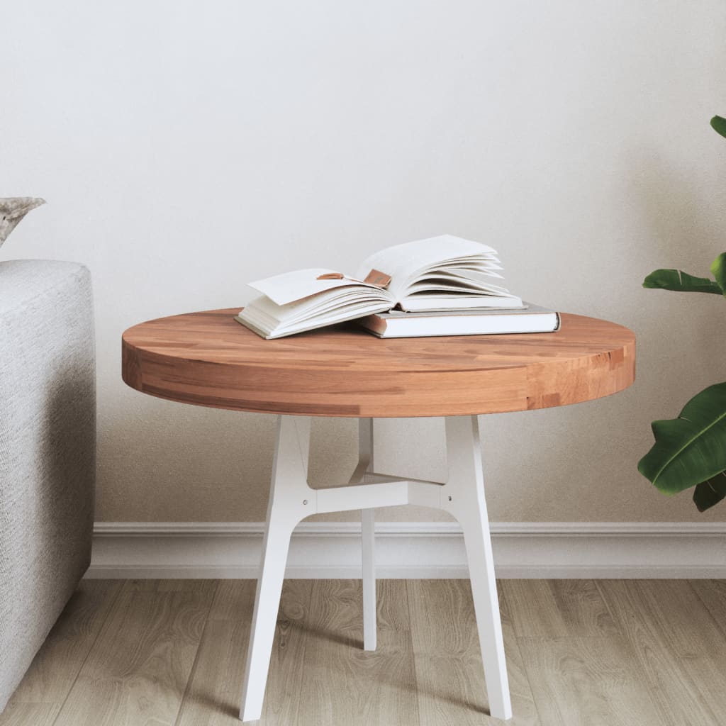 vidaXL Table Top Ì÷50x4 cm Round Solid Wood Beech