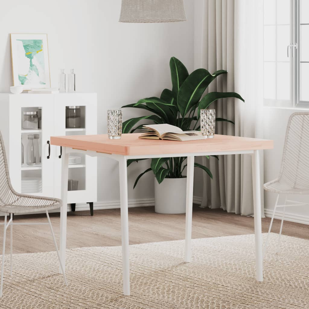 vidaXL Table Top 80x80x4 cm Square Solid Wood Beech