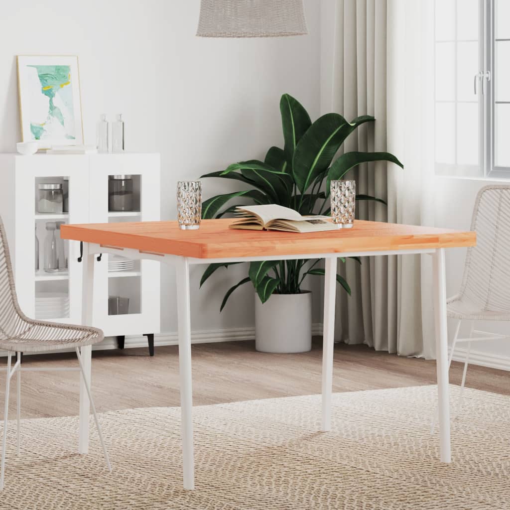 vidaXL Table Top 90x90x4 cm Square Solid Wood Beech