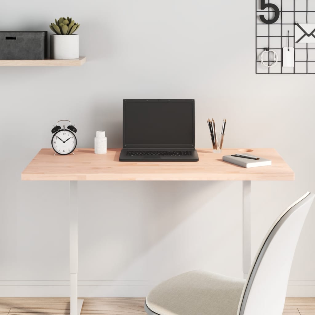 vidaXL Desk Top 100x50x2.5 cm Solid Wood Beech