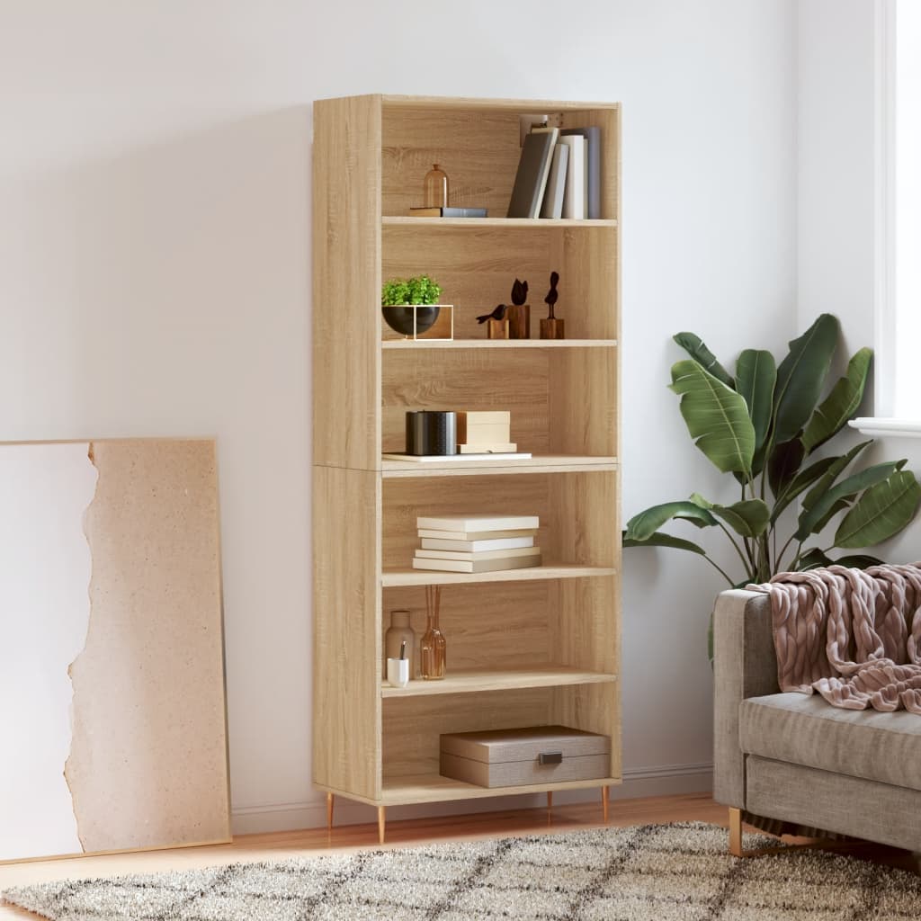 vidaXL Highboard Sonoma Oak 69.5x32.5x180 cm Engineered Wood