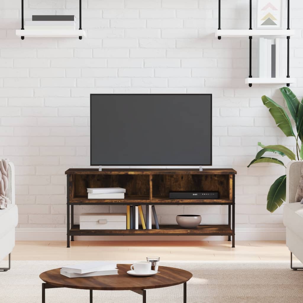 vidaXL TV Cabinet Smoked Oak 100x35x45 cm Engineered Wood