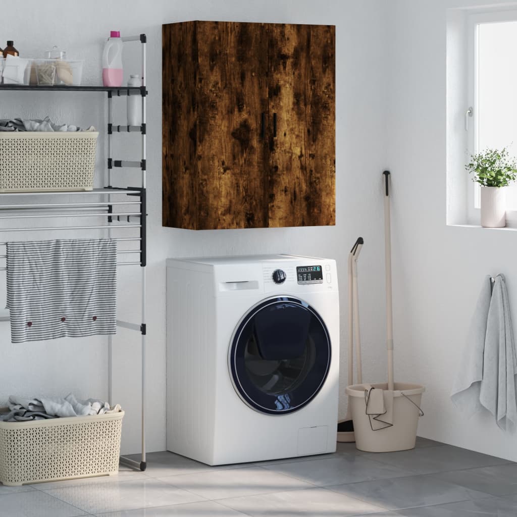 vidaXL Wall Mounted Cabinet Smoked Oak 69.5x34x90 cm