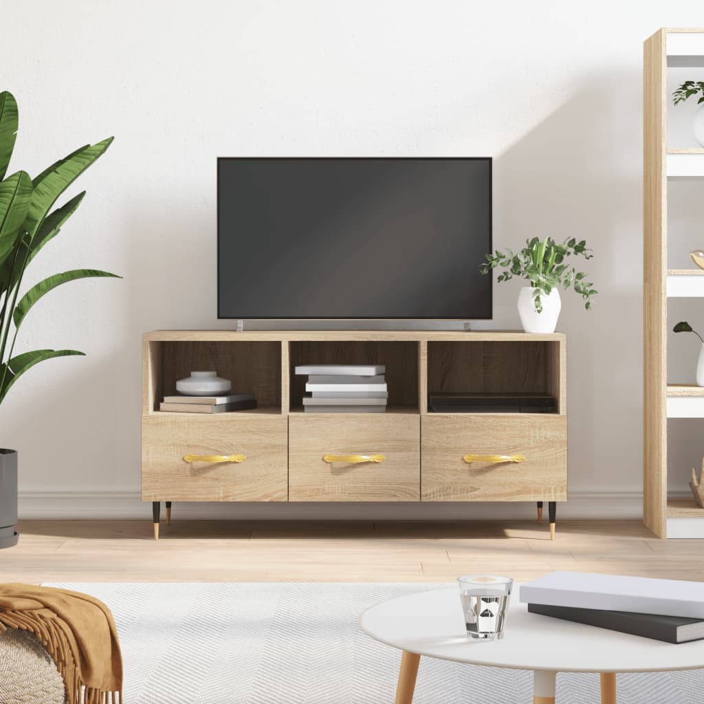vidaXL TV Cabinet Sonoma Oak 102x36x50 cm Engineered Wood