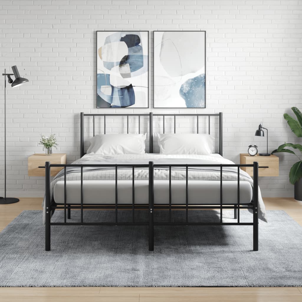 vidaXL Wall-mounted Bedside Cabinets 2 pcs Sonoma Oak 35x35x20 cm