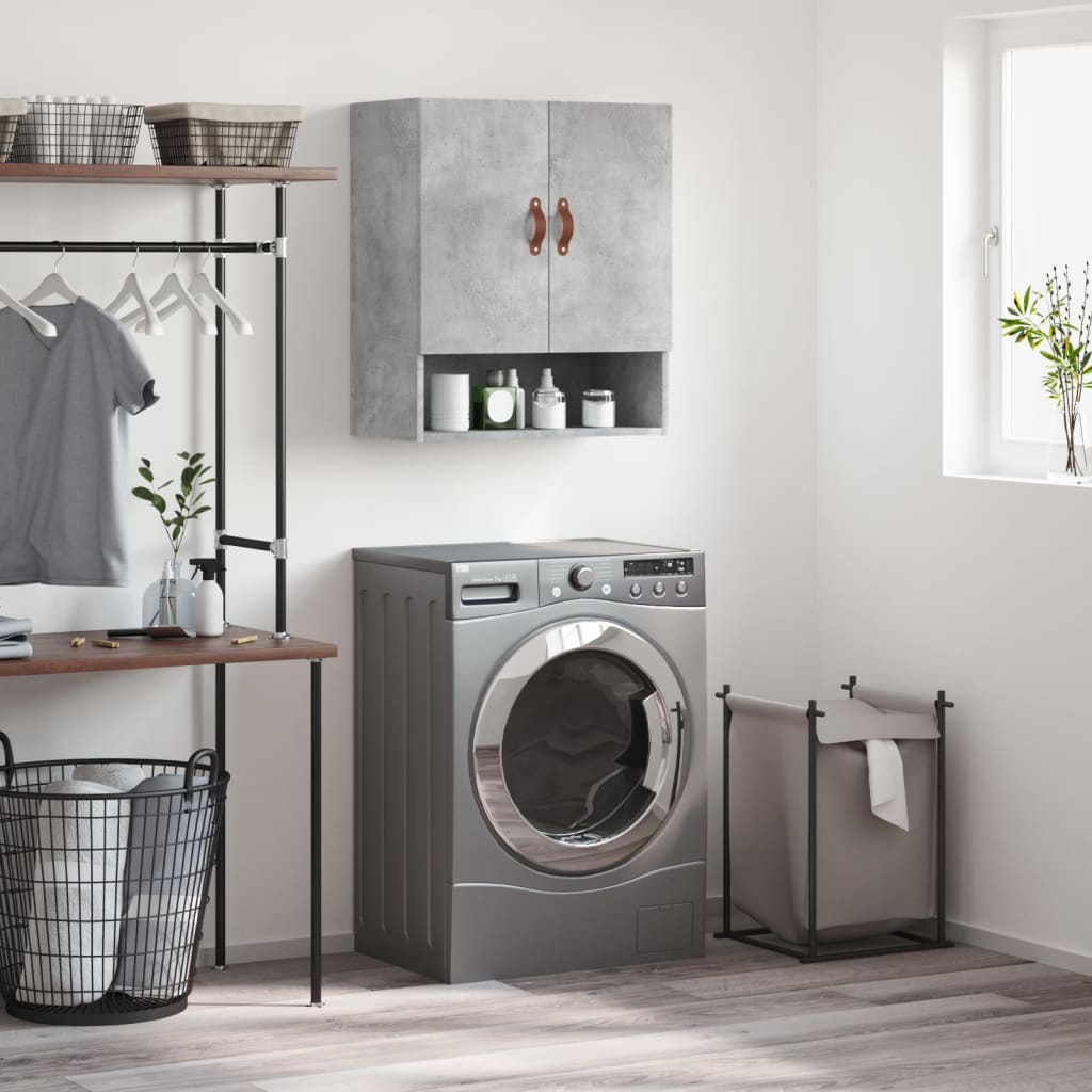 vidaXL Wall Cabinet Concrete Grey 60x31x70 cm Engineered Wood